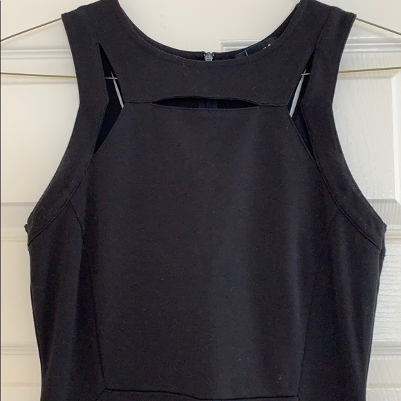 Black Trouve cut out midi dress, sz XS - Picture 2 of 5